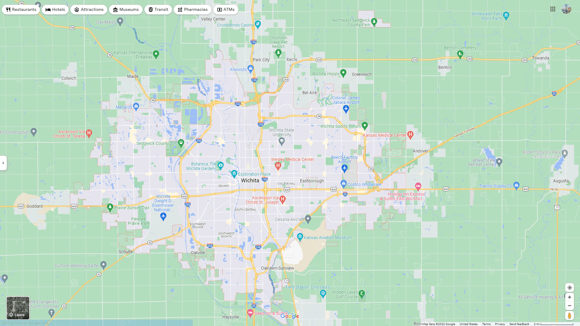 Wichita Kansas Map